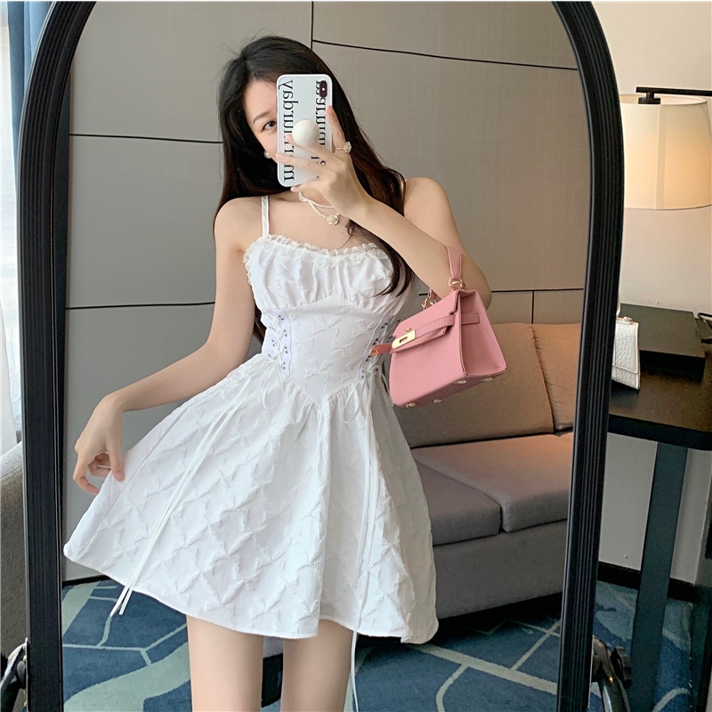 Đầm Mini Không Tay Trễ Vai Thời Trang Mùa Hè Quyến Rũ Cho Nữ