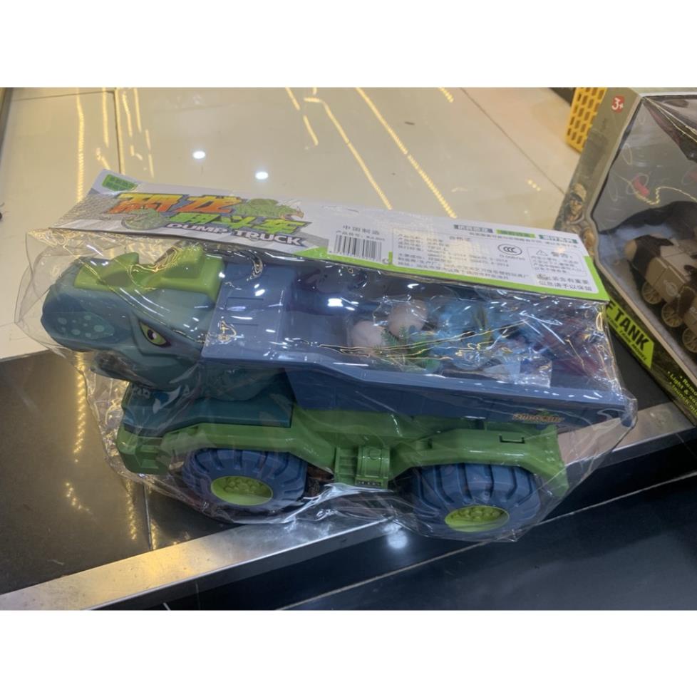 Đồ chơi xe khủng long chở thú (có thú sẵn) - Đồ chơi xe cẩu khủng long loại lớn