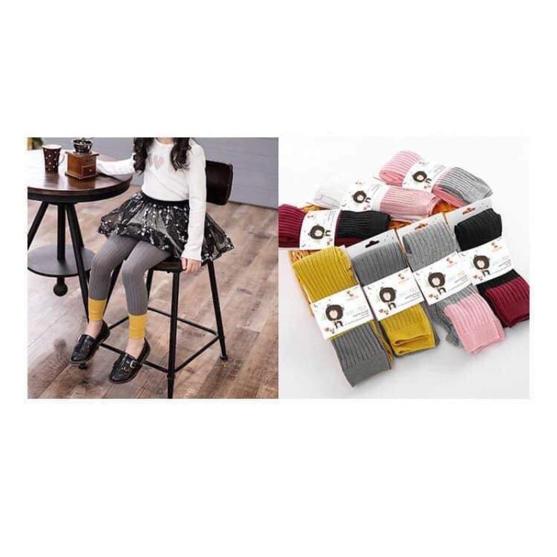 Quần legging bé gái size đại chất len tăm gấu phối màu cá tính xinh xắn cho bé JIMADO SE669