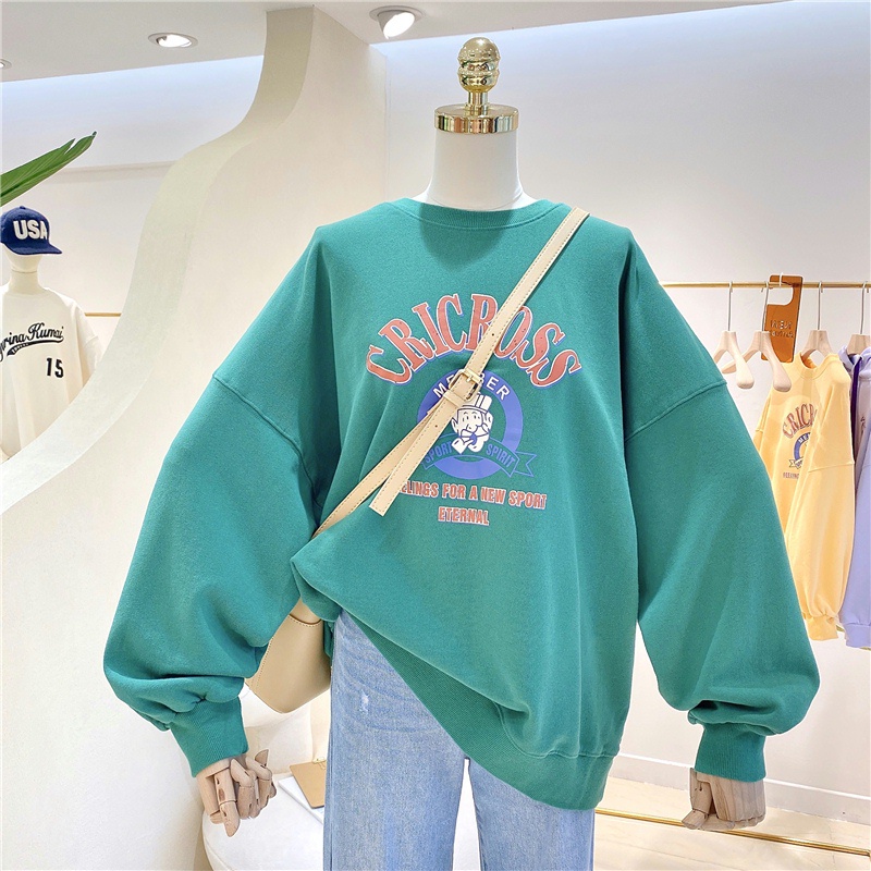 NRVP Áo Tay Dài Dáng Rộng Phong Cách Hàn Quốc Thời Trang Mới Cho Nữ