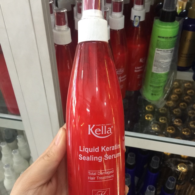 Xịt dưỡng tóc Keratin phục hồi tóc hư tổn Kella Liquid Keratin Sealing Serum 250ML