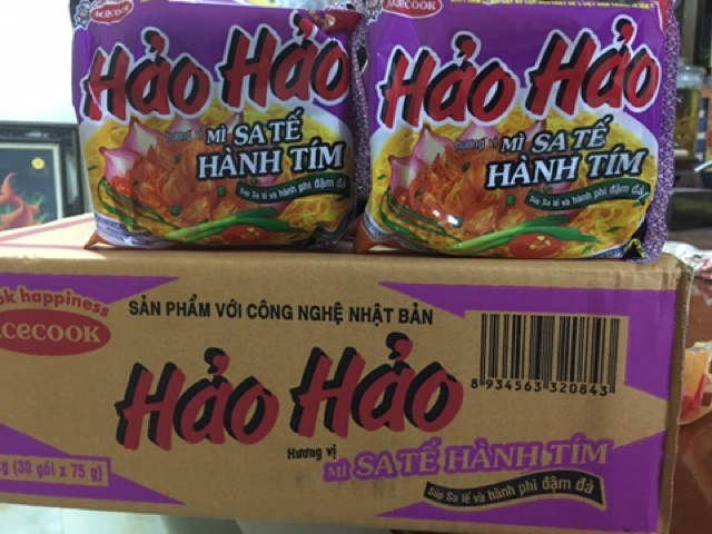 THÙNG MÌ HẢO HẢO SA TẾ HÀNH TÍM 30 gói 75g | BigBuy360 - bigbuy360.vn