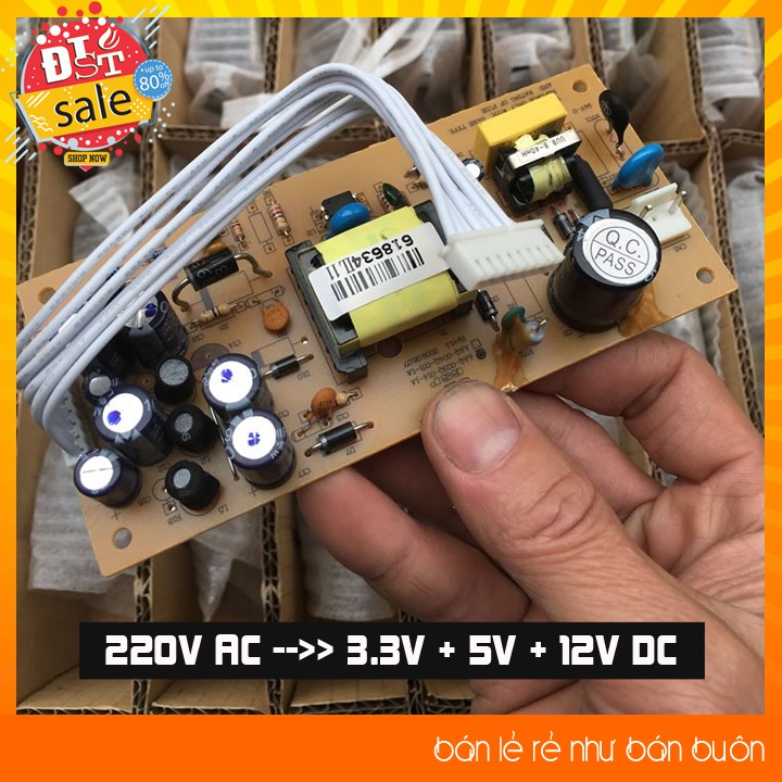 Bộ nguồn chuyển đổi 220V AC sang 3,3V 5V 12V DC làm nguồn nuôi các mạch điện tử