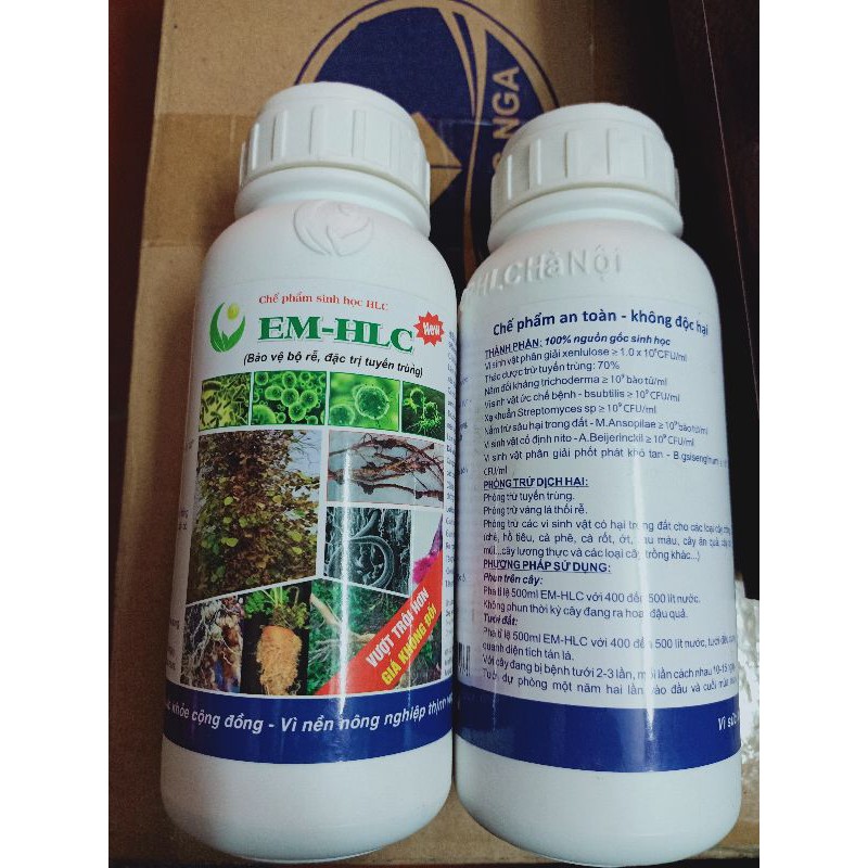 Chế phẩm sinh học EM-HLC đặc trị tuyến trùng cho cây
