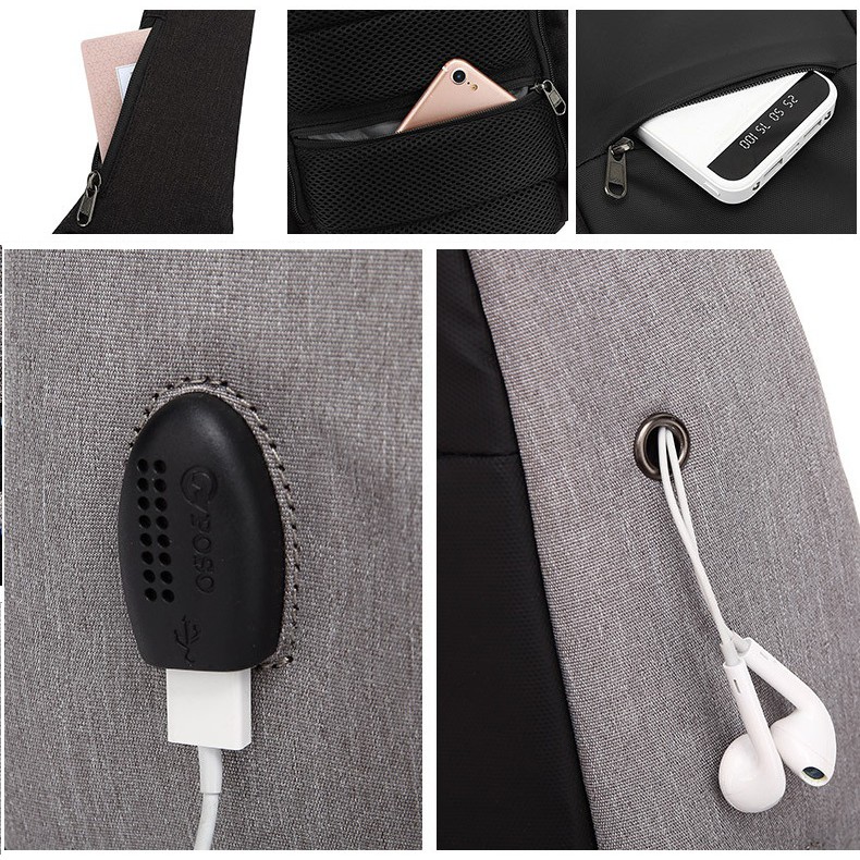 Túi đeo chéo trước ngực nam thời trang cao cấp PS315 Túi đeo chéo nam đẹp hàng hiệu chống thấm nước giá rẻ