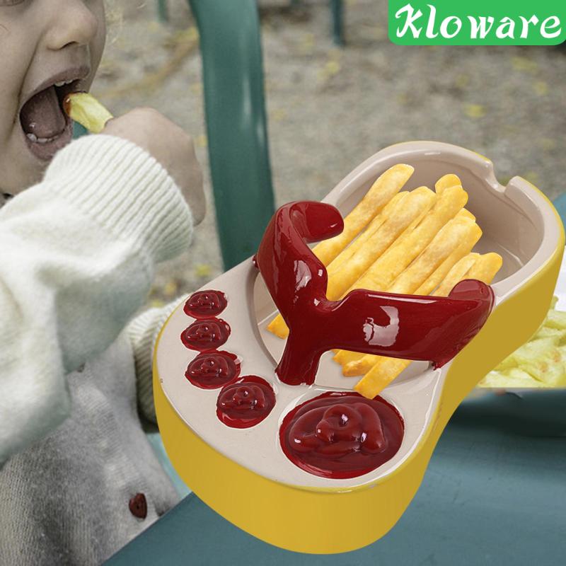 Đĩa Sứ Hình Bàn Chân Chiên Khoai Tây Chiên Cho Nhà Bếp