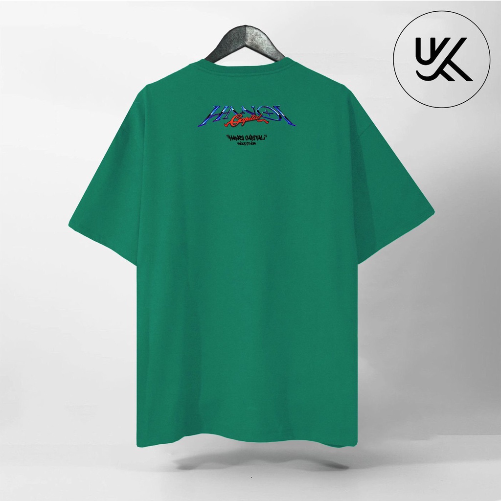 Áo thun tay lỡ HADES HANOI CAPITAL, Áo thun unisex nam nữ form rộng oversize chất liệu Cotton Thái