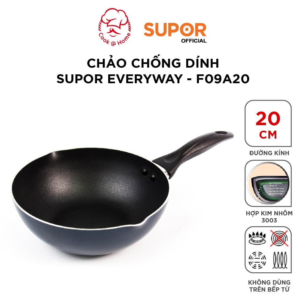 Chảo chống dính Supor Everyway F09A20 (đường kính 20cm)