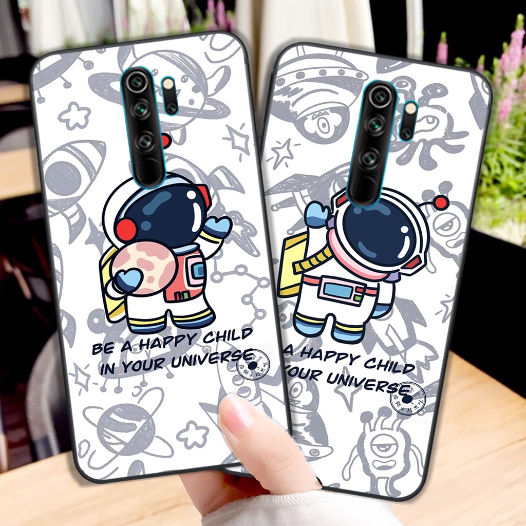 Ốp lưng Xiaomi Redmi Note 8 - Redmi Note 8 Pro - Redmi 9  mẫu phi hành gia vũ trụ cute đáng yêu nhà thám hiểm đẹp