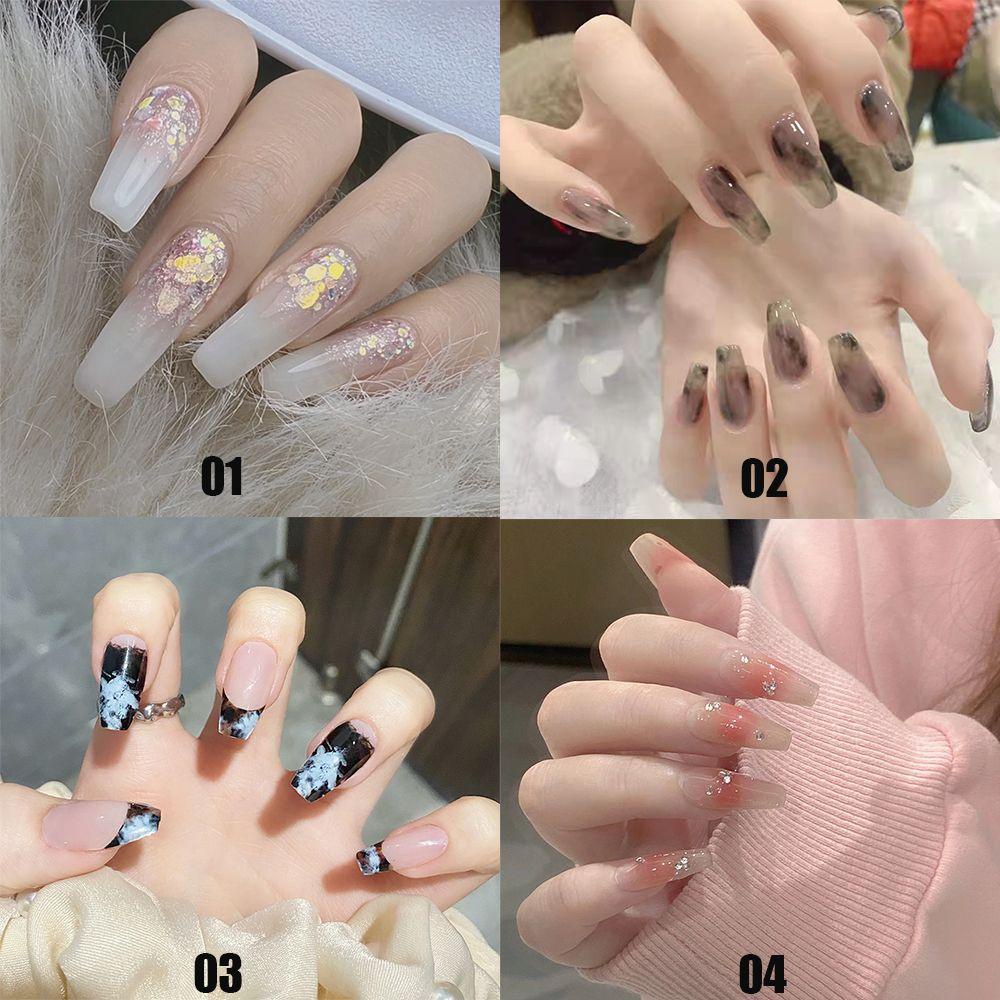 Hộp 24 Móng Tay Giả Trang Trí Nghệ Thuật|Bộ Móng Tay Giả Trang Trí Nghệ Thuật