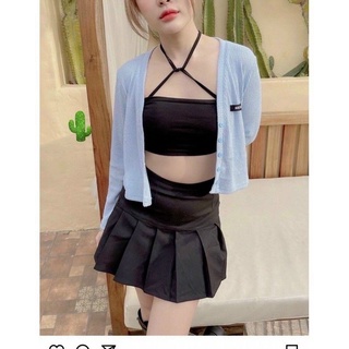 Áo ống chéo đan dây eo