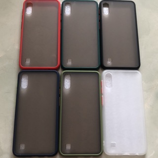 Ốp lưng Samsung Galaxy A10/ M10 viền màu nhám cao cấp