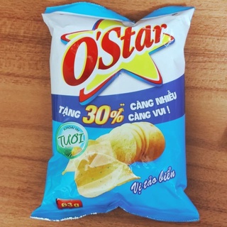 Bánh Snack Khoai Tây Ostar Vị Tảo Biển (gói lớn 63g)