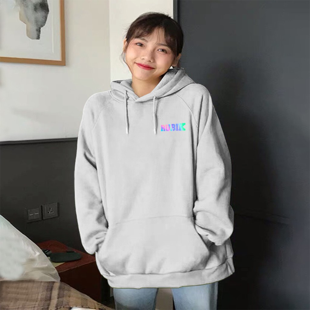 Aó khoác nỉ Hoodie phản quang Rubik, Áo khoác nỉ nam nữ họa tiết hình cá tính - PQ09KN | BigBuy360 - bigbuy360.vn
