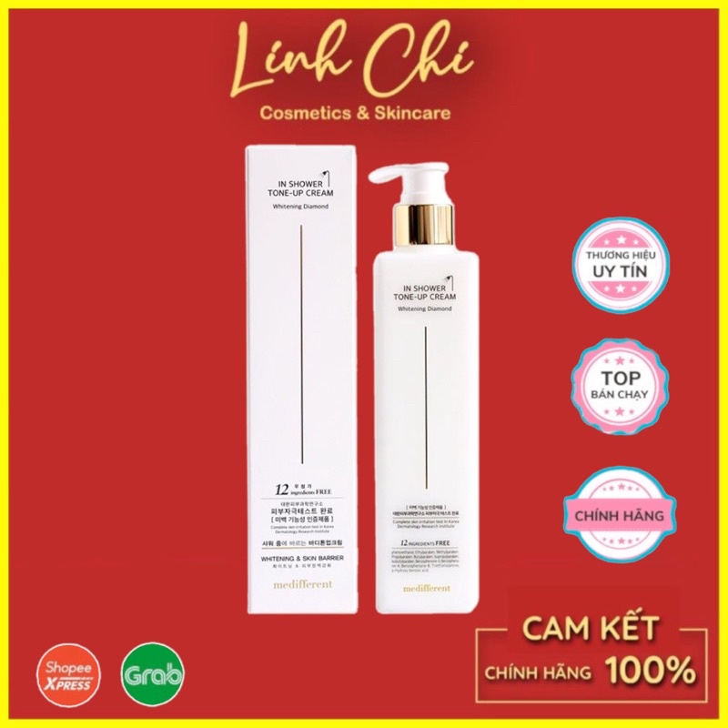 Sữa Tắm Truyền Trắng Medifferent In Shower Tone Up Cream 300ml Hàn Quốc (mẫu mới 2020)