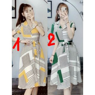 VÁY SƠ MI DÁNG XÒE KÈM ĐAI. 3 kg