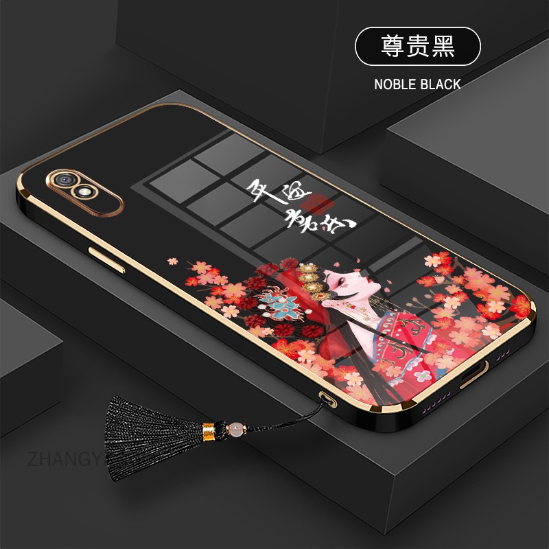 Ốp Điện Thoại TPU Silicone Mềm Mạ Điện Có Dây Đeo Cho Redmi 9a 9t 9c 10c