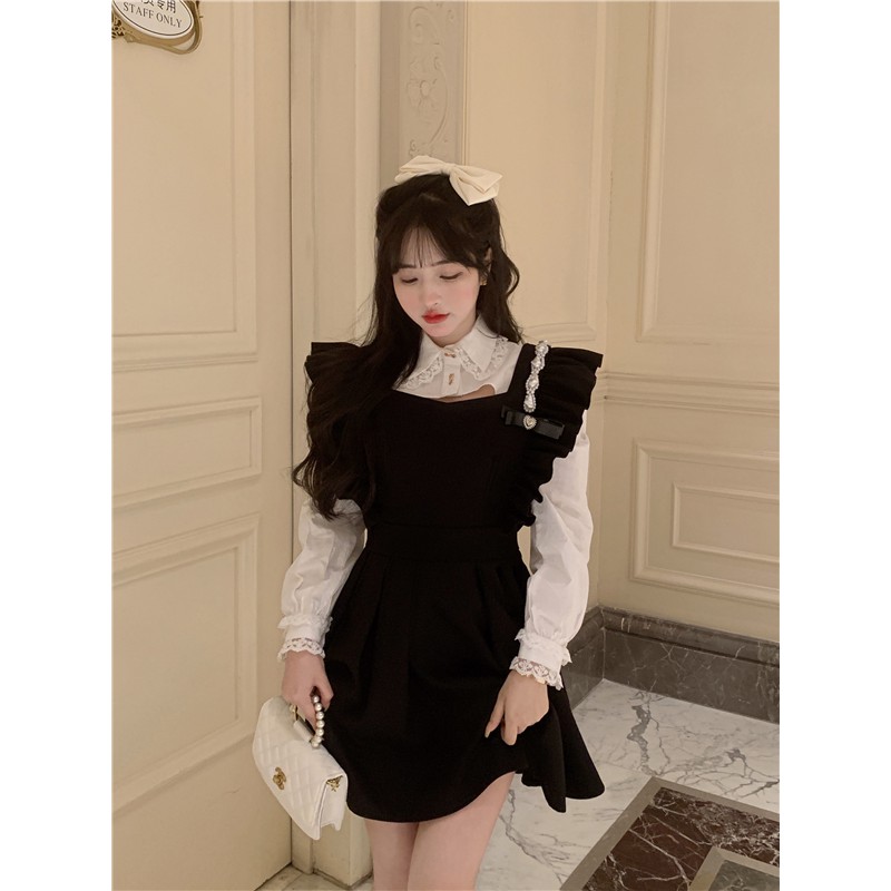 Set đầm nữ phong cách tiểu thư sang chảnh ngọt ngào hàng Quảng Châu cao cấp đầu xu hướng thời trang khí chất