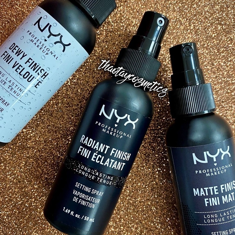 Xịt khóa nền giữ lớp trang điểm NYX Dewy / Matte / Radiant Finish Setting Spray nk032