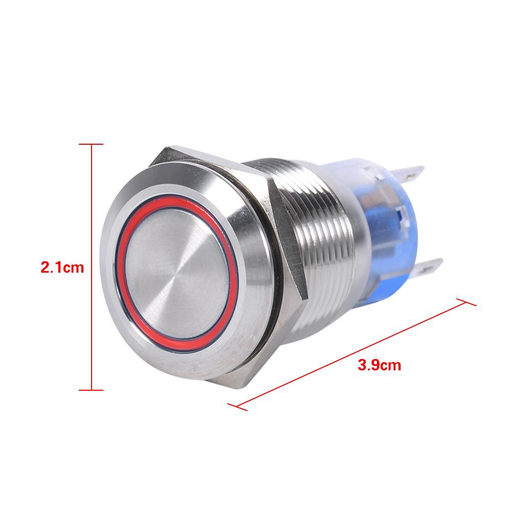 Công tắc on/off 19mm 12V có LED chiếu sáng chống thấm nước mạnh mẽ