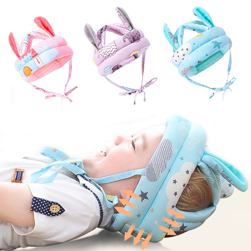 Mũ Bảo Hiểm Mềm Thoáng Khí An Toàn Cho Bé Tập Bò