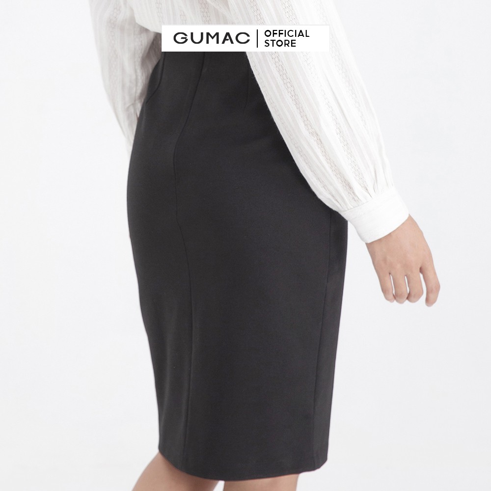 Chân váy bút chì xẻ tà GUMAC ôm body quyến rũ VB674 | BigBuy360 - bigbuy360.vn