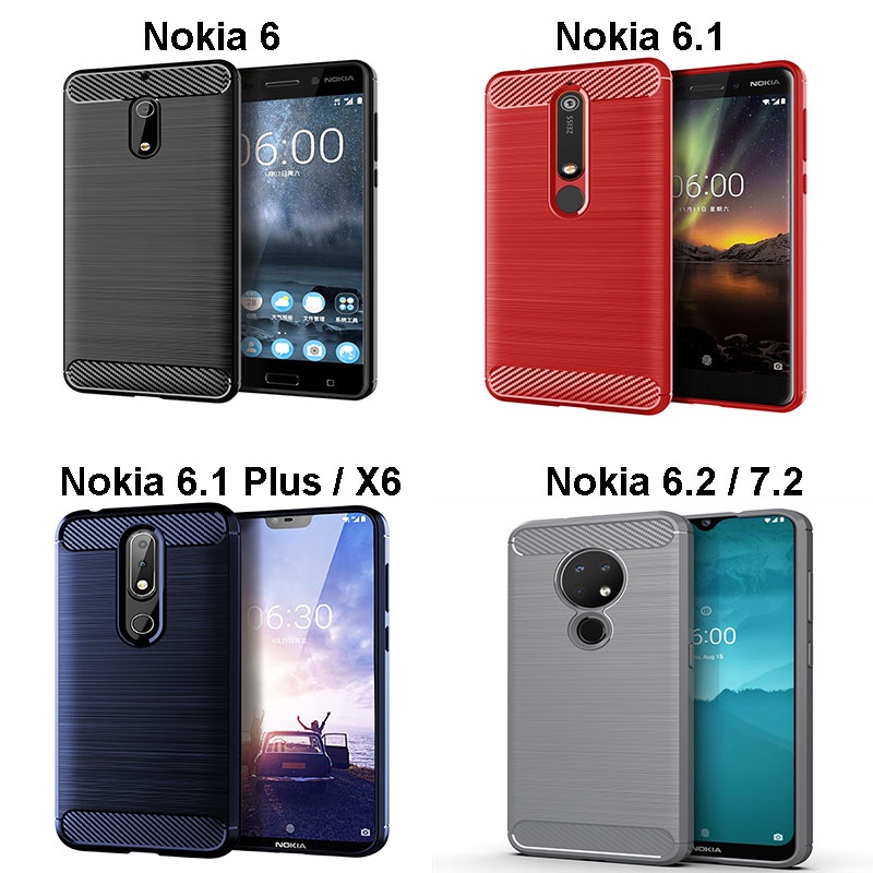 Ốp Điện Thoại Sợi Carbon Mềm Cho Nokia 7 Plus 7.1 8.1 8.3 6.1 Plus 6.2 7.2 5.1 Plus Nokia 5 6 X5 X6 X7 8V 5G UW