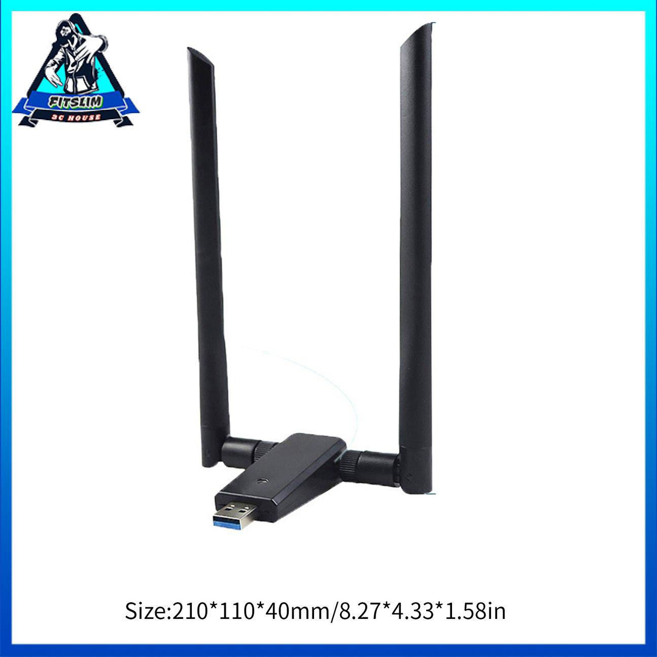 Ăng-ten Bộ chuyển đổi Wi-Fi USB 3.0 không dây băng tần rộng 1200Mbps băng tần kép 5GHz