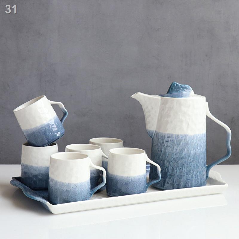 （Cái cốc）▩♝Ấm đun nước bằng gốm Gradient Bộ chén gia dụng tách trà chịu nhiệt Phòng khách lạnh uống