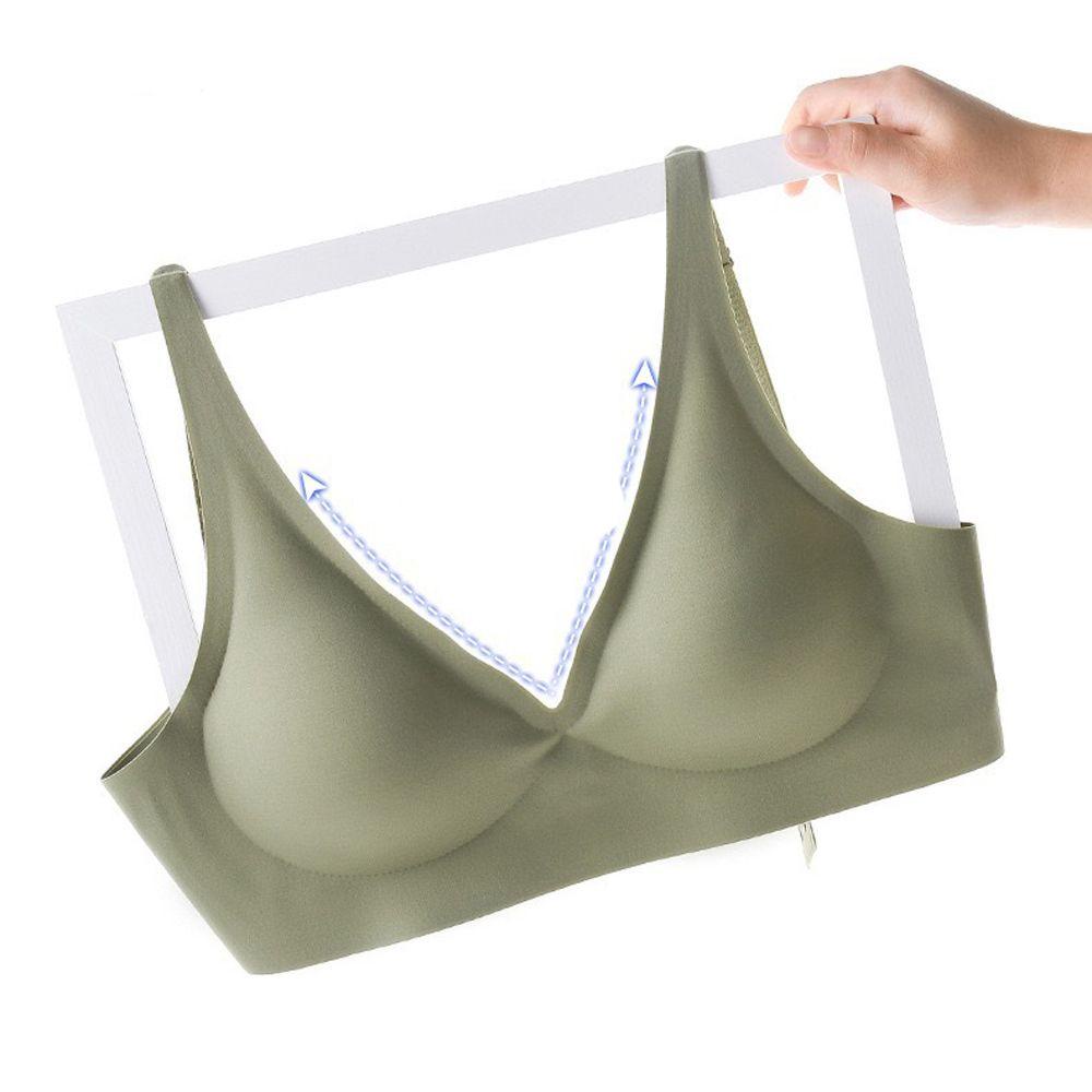 QQMALL Đồ Ngủ Cao Su Latex Mềm Cổ Chữ V Màu Trơn Thiết Kế Thời Trang Cho Nữ