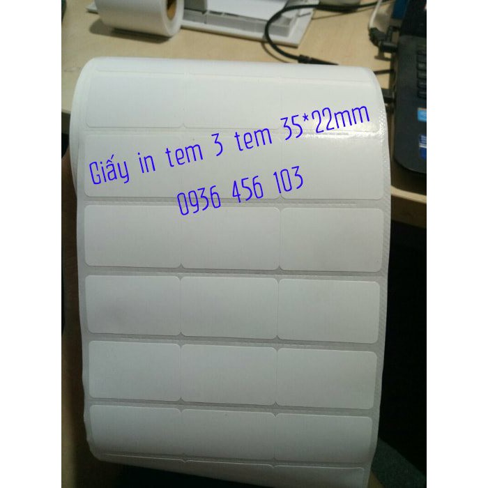 Giấy in tem mã vạch thường 3 tem 35*22