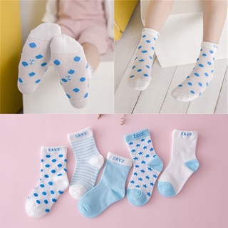 Set 5 đôi tất lưới cao cổ cho bé