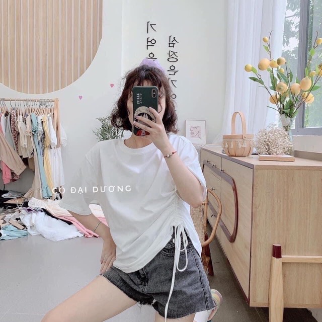 [Mã FAMAYWA giảm 10K đơn 50K] Áo phông dây rút sườn | BigBuy360 - bigbuy360.vn