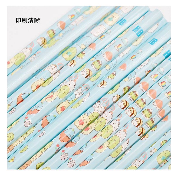 Bút Chì Gỗ 2B 5pc SUMIKKO GURASHI Hexagon Wooden HB Pencil Cute Kawaii Animal Pencil School Office Stationery Cartoon Health Standard Pencil kids gift