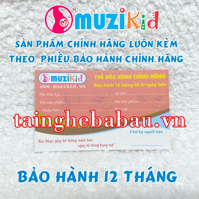 TAI NGHE BÀ BẦU MUZIKID MÀU XANH - HÀNG CHÍNH HÃNG - TAINGHEBABAU.VN
