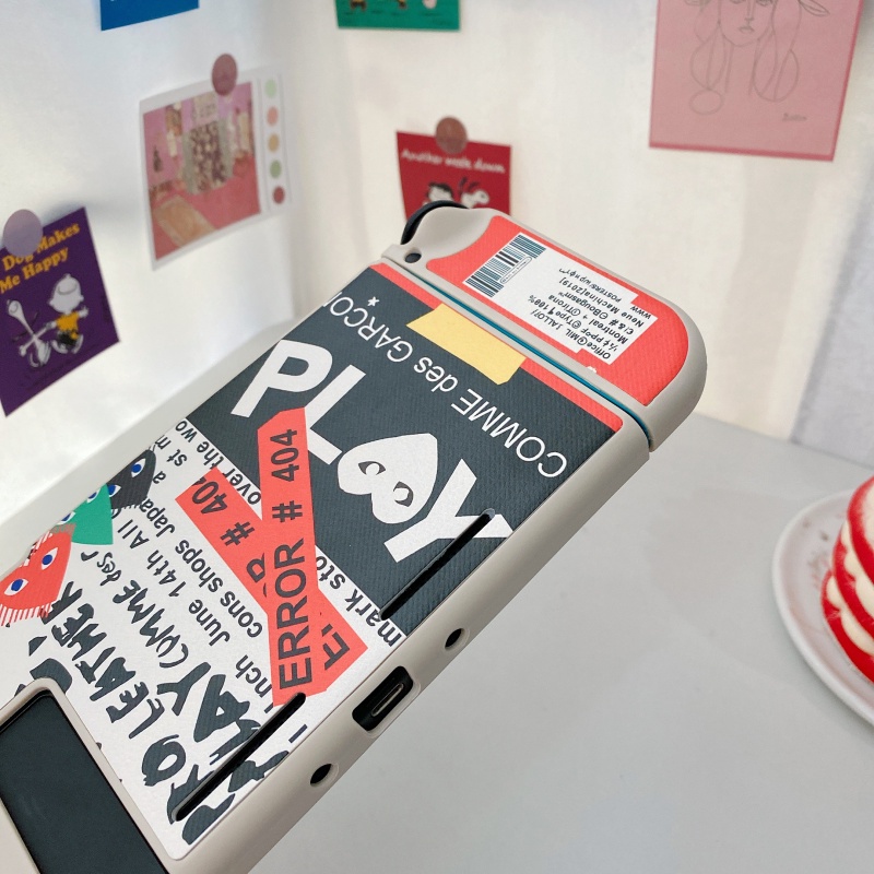 Vỏ bọc tay cầm điều khiển chơi game Nintendo Switch bằng da silicon hình hoạt hình dễ thương