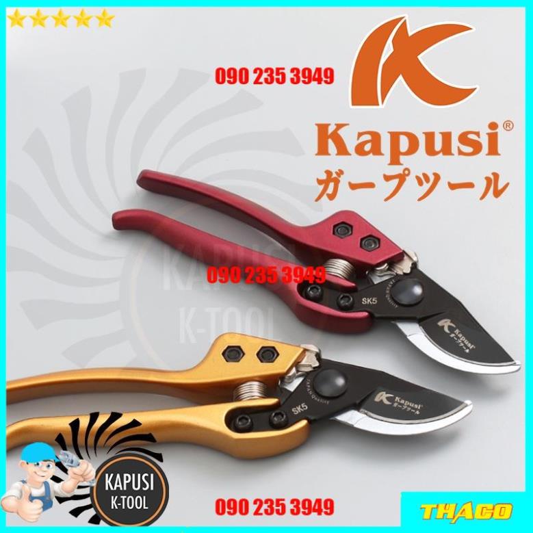 FREESHIP Kéo Cắt Cành Tỉa Cành Kapusi Japan CAO CẤP - Nhập Khẩu Chính Hãng Nhật Bản - Bảo Hành 12 Tháng