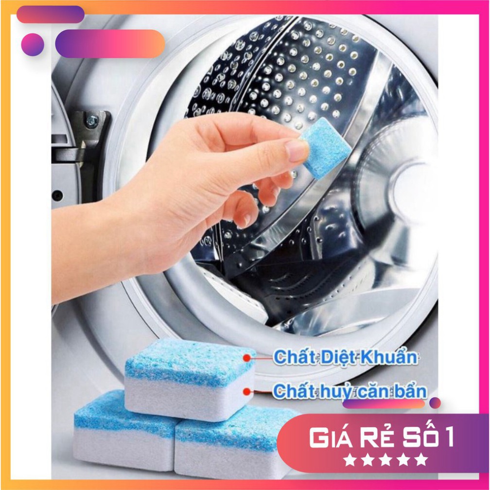 [𝐗𝐚̉ 𝐊𝐡𝐨] [𝐒𝐢̉ 19𝐊][Hộp 12 viên] Viên tẩy lồng giặt kháng khuẩn, loại bỏ các chất cặn bên trong máy giặt