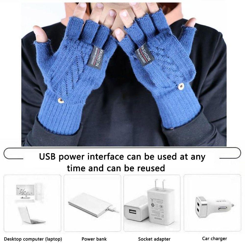 Găng Tay Sưởi Ấm Bằng Điện Cổng USB Màu Sắc Tinh Khiết