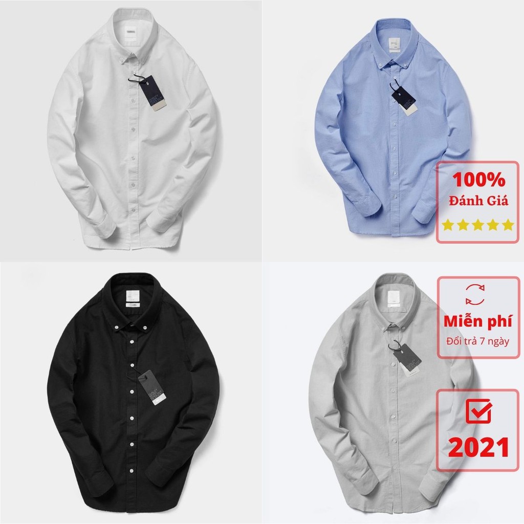 Ảnh Thật Sơ Mi Nam Chất Liệu OxFord 100% Cotton, Mẫu 2022, Tay dài, Dáng Xuông,Thời Trang, Lịch Lãm. Trẻ Trung.