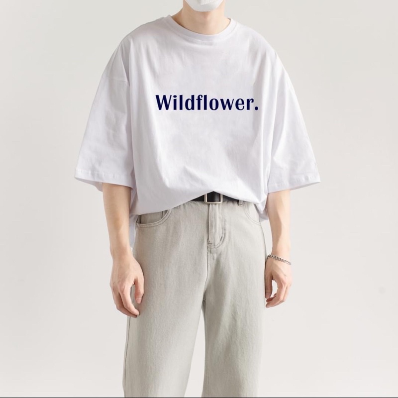 Áo Thun Wildflower Tay Lỡ Chất 100% Cotton Cao Cấp Form Rộng Đẹp Unisex Mặc Đôi Mặc Cặp Cho Nam Nữ LOHA