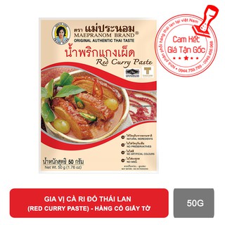 Gia vị cà ri đỏ thái lan - red curry paste thái lan 50g