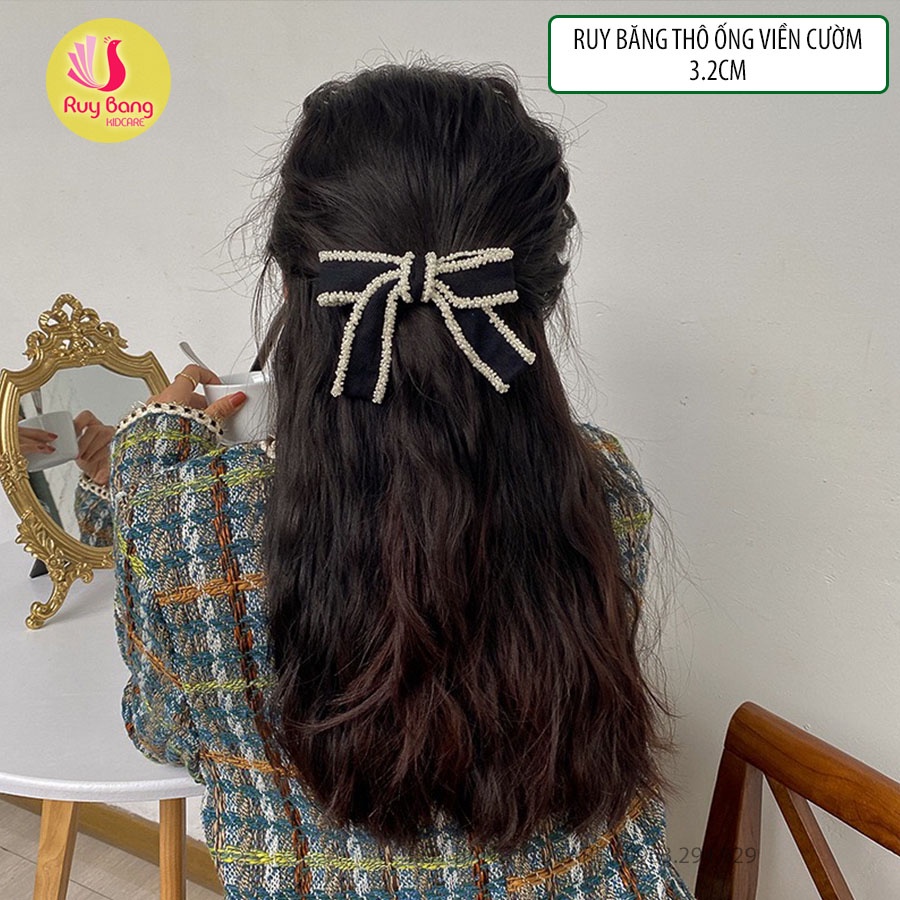 Ruy băng thô ống viền cườm 3.2cm RB2222