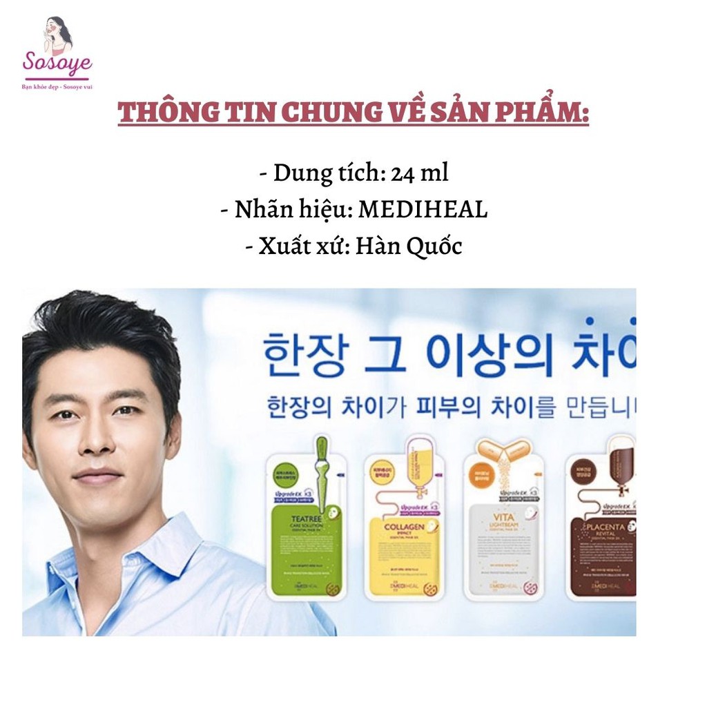 Mặt Nạ Dưỡng Sáng Mờ Thâm Cấp Ẩm Phục Hồi Da Mediheal Các Loại