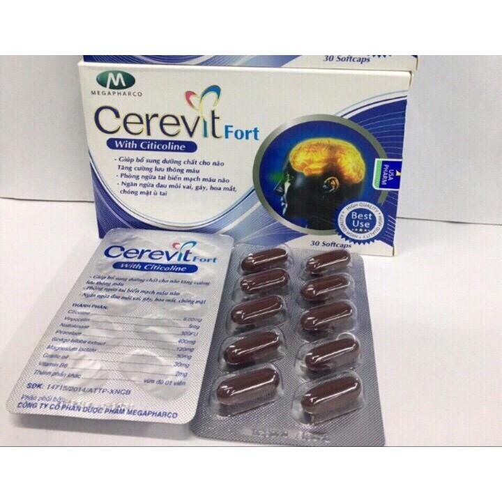 CEREVIT FORT tăng cường lưu thông tuần hòa máu não