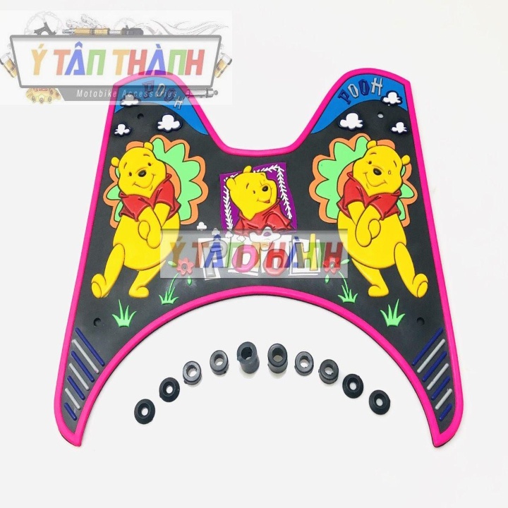 Thảm Lót Chân Xe Scoopy Hình Gấu Pooh MS1025