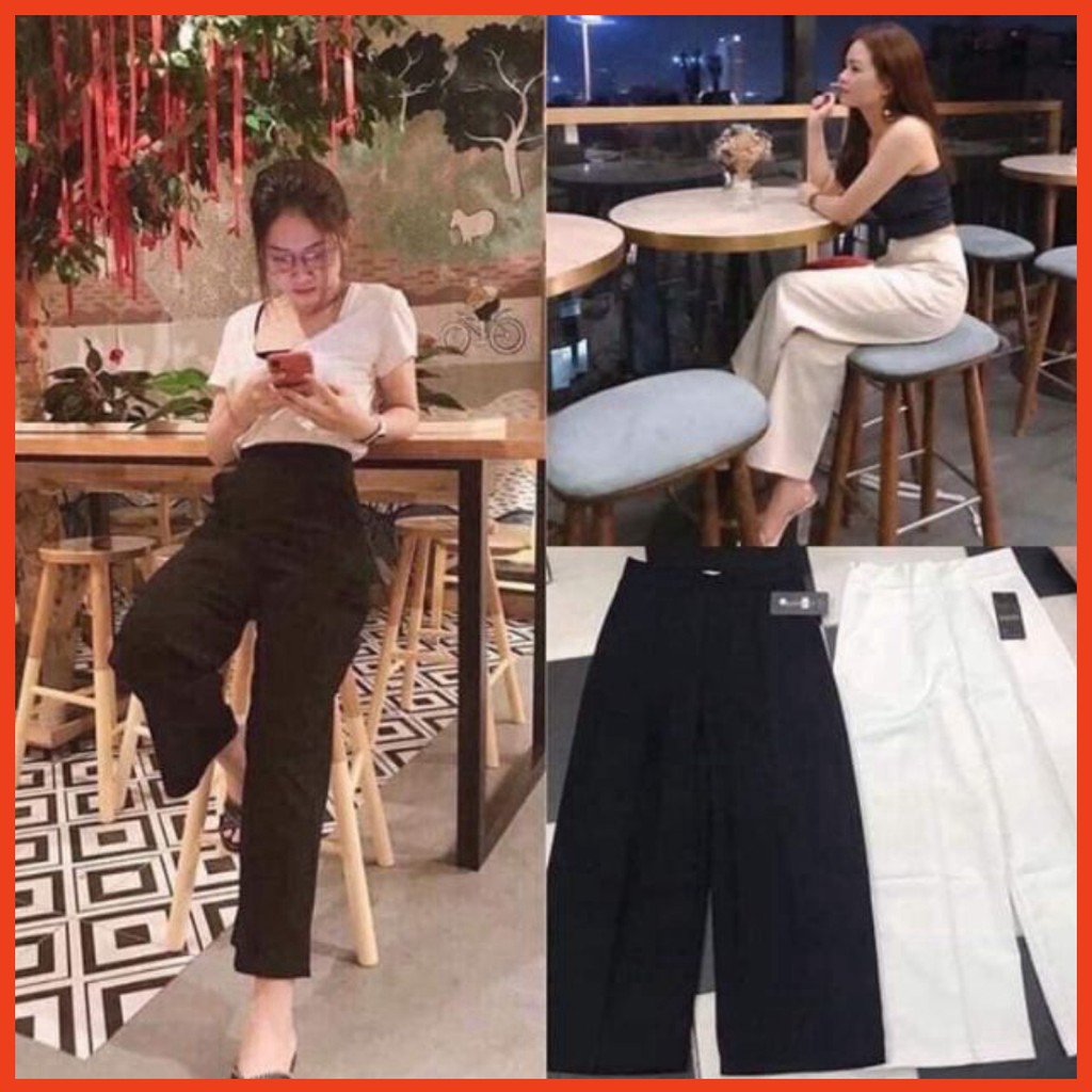 Bán sỉ Quần ống rộng nữ khoá sườn chất tuyết mưa loại 1 freeship50k