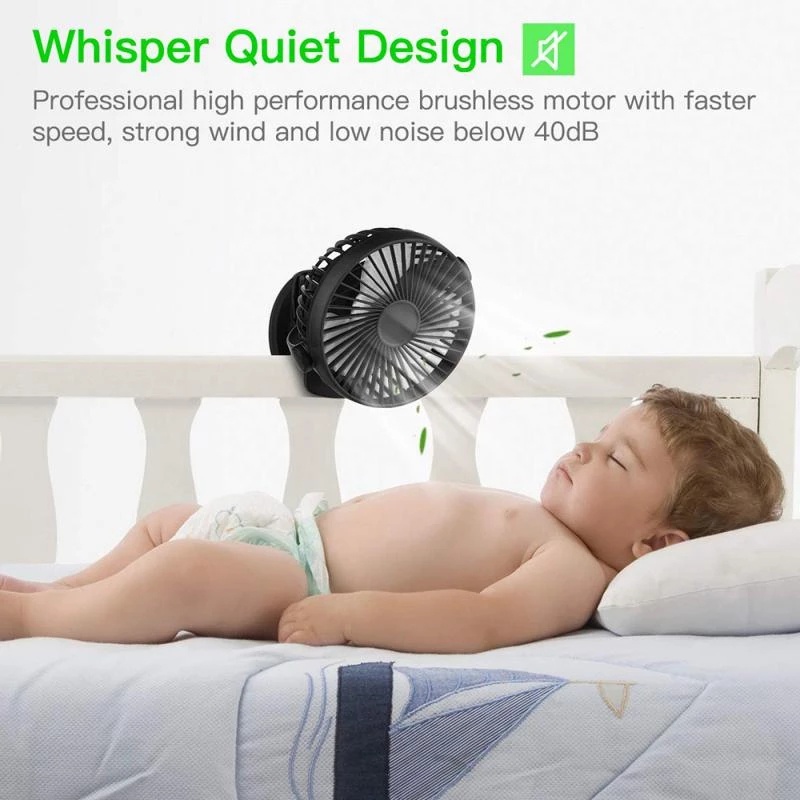 Quạt Điện Mini Để Bàn Siêu Êm Xoay 360 Độ Không Gây Tiếng Ồn Có Thể Sạc Lại Bằng Cổng USB