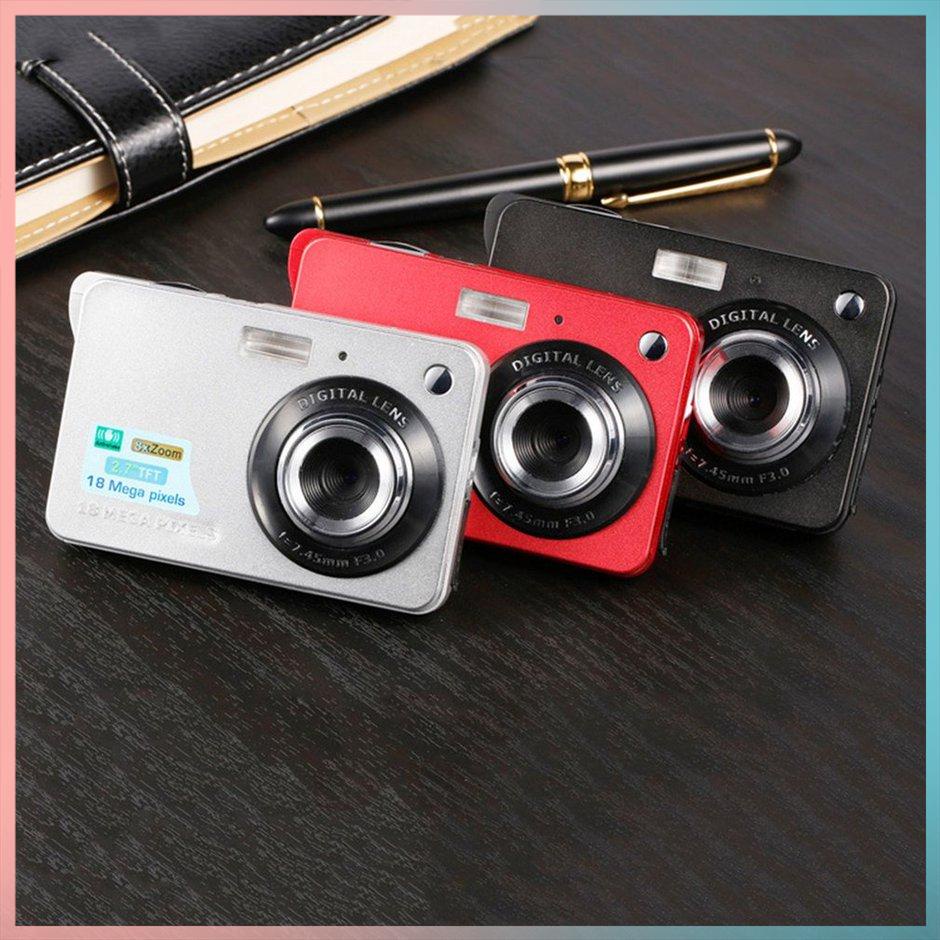【giao hàng hôm nay>>>2.7 Inch TFT LCD Display 18MP 720P 8x Zoom HD Digital Camera Anti-Shake Camcorder Videos CMOS Micro Camera Children Gift