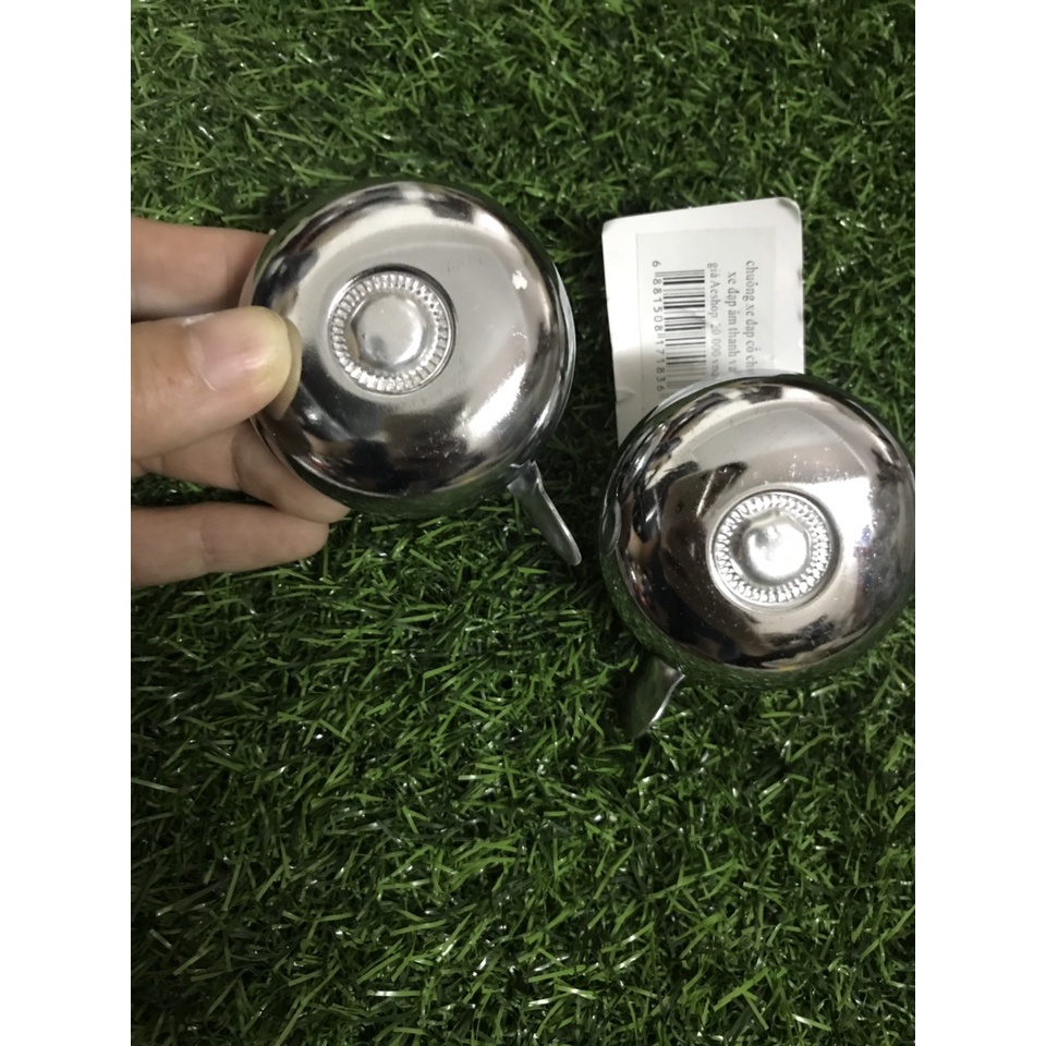 Chuông xe đạp kiểu cổ tiếng kêu vang màu bạc